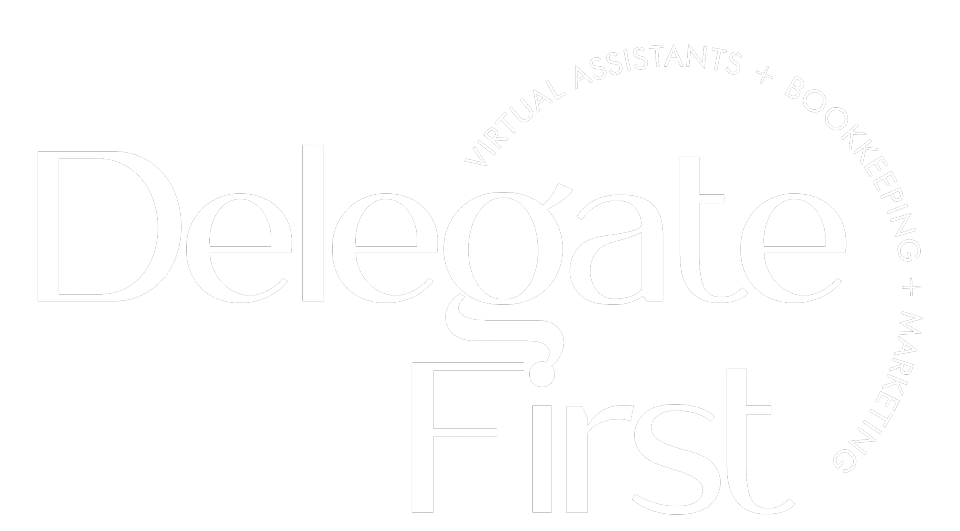 Delegate First logo white version